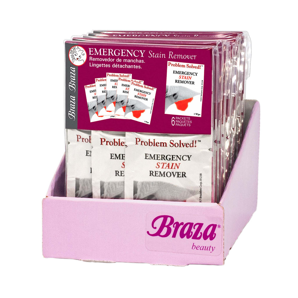 Braza Emergency Stain Remover towelettes fabric stain wipes