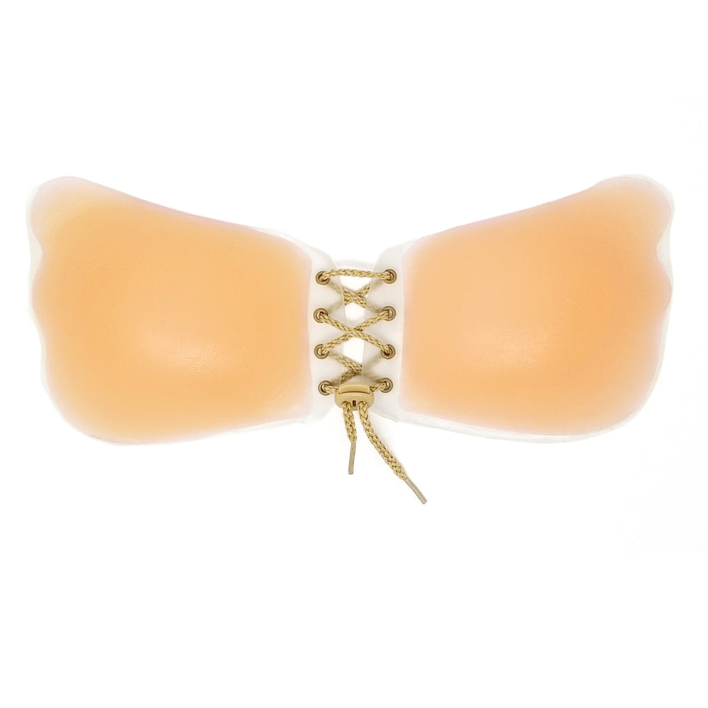 Braza Cleavage Gal lace up adhesive push up bra beige – packaging