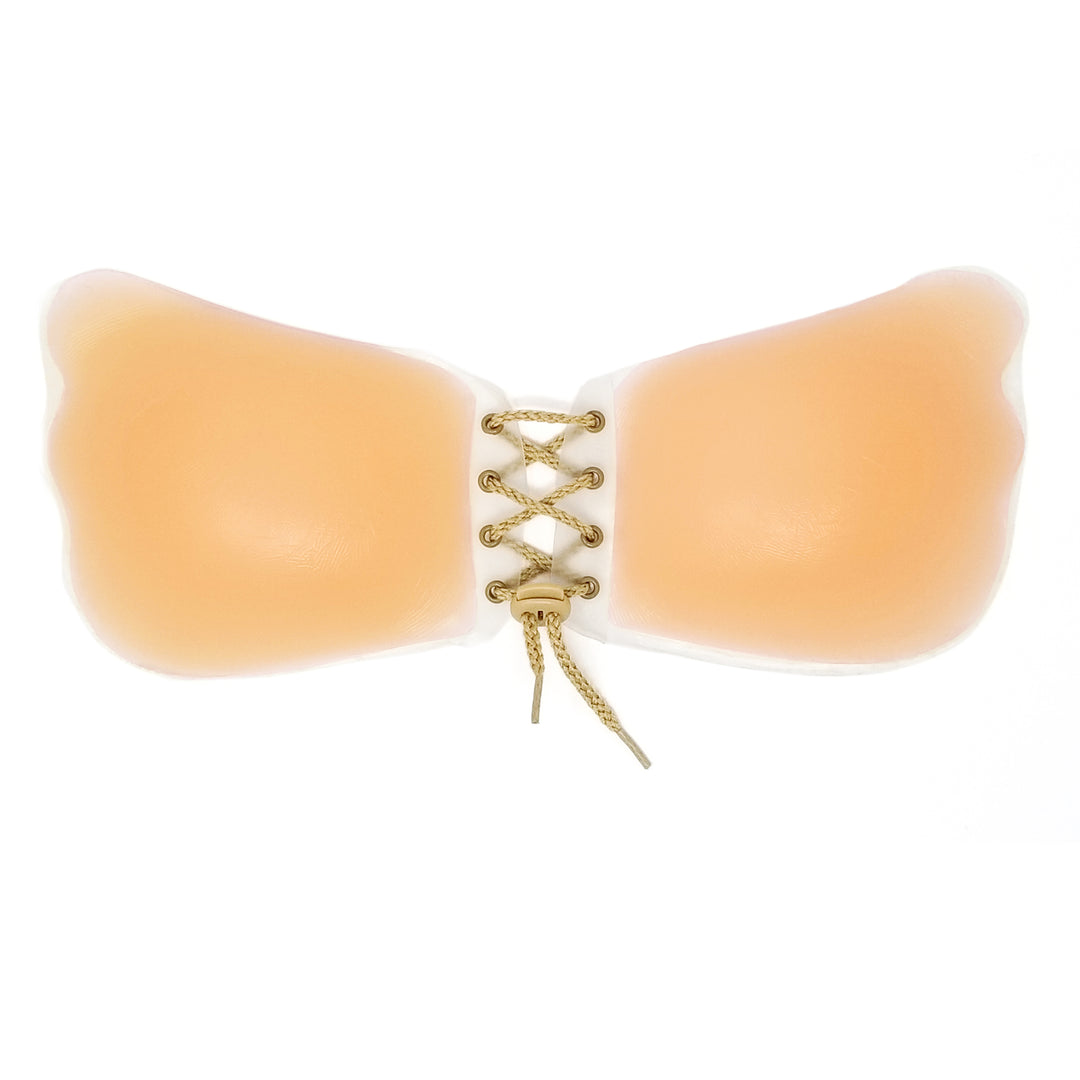 Braza Cleavage Gal lace up adhesive push up bra beige – packaging