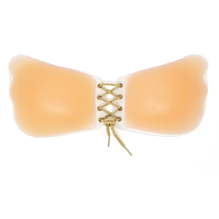 Braza Cleavage Gal lace up adhesive push up bra beige – packaging
