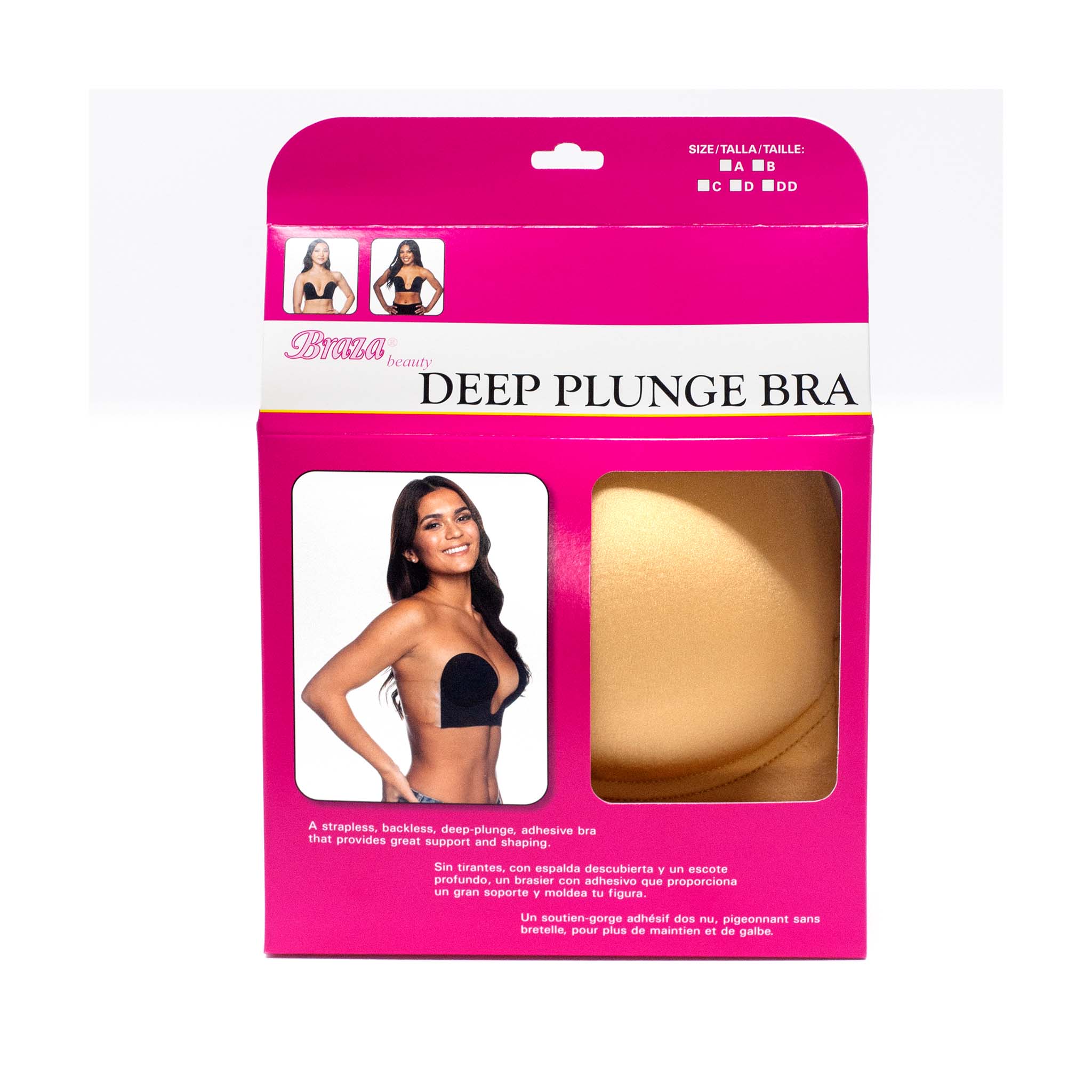 Deep Plunge Strapless Backless Adhesive Bra – BRAZA