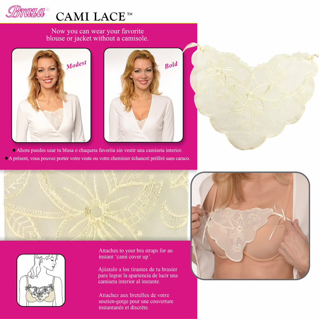 Braza Cami Lace embroidered lace camisole bra cover