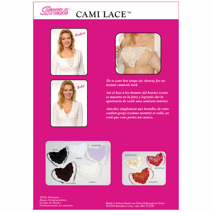 Braza Cami Lace embroidered lace camisole bra cover – view 7
