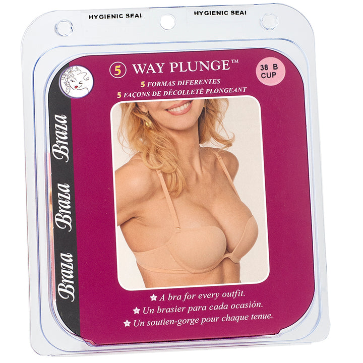Braza 5 Way Plunge Bra strapless backless deep plunge multiway bra