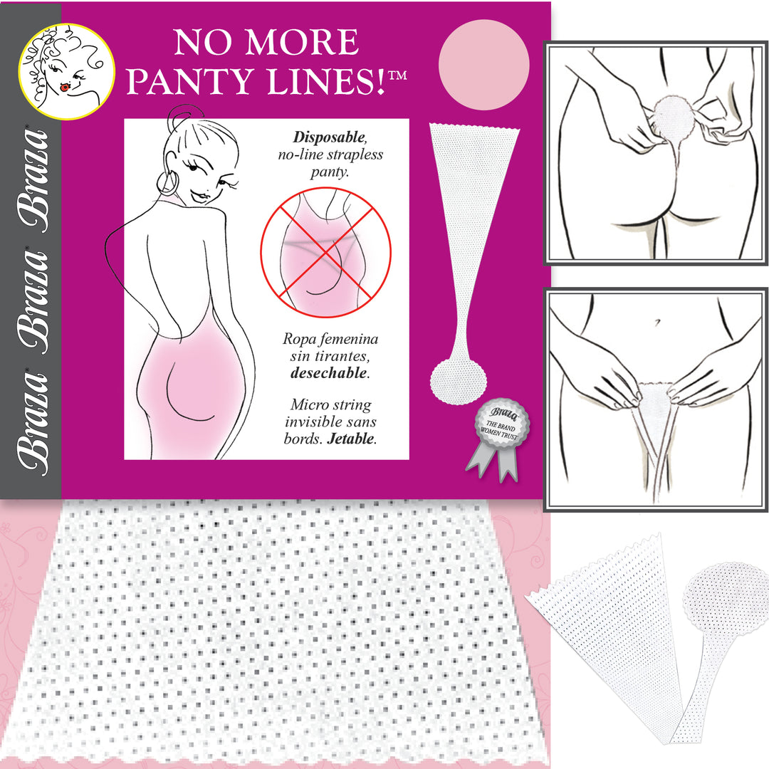 Braza Disposable No More Panty Lines seamless invisible panty