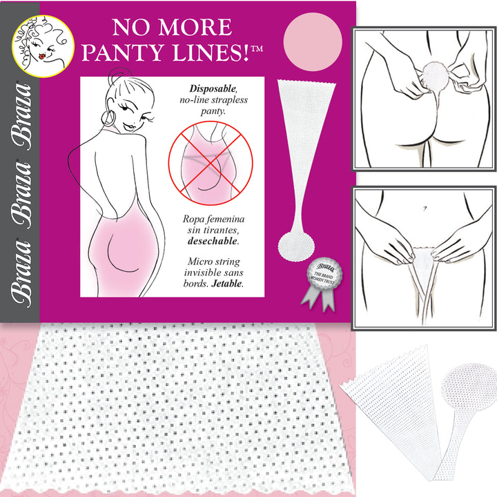 Braza Disposable No More Panty Lines seamless invisible panty
