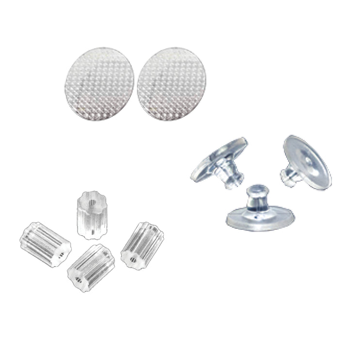 Braza Pierced Earring Helper kit with earring backs and earlobe pads – packaging