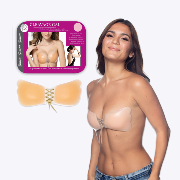 Cleavage Gal - Silicone Lace up Bra