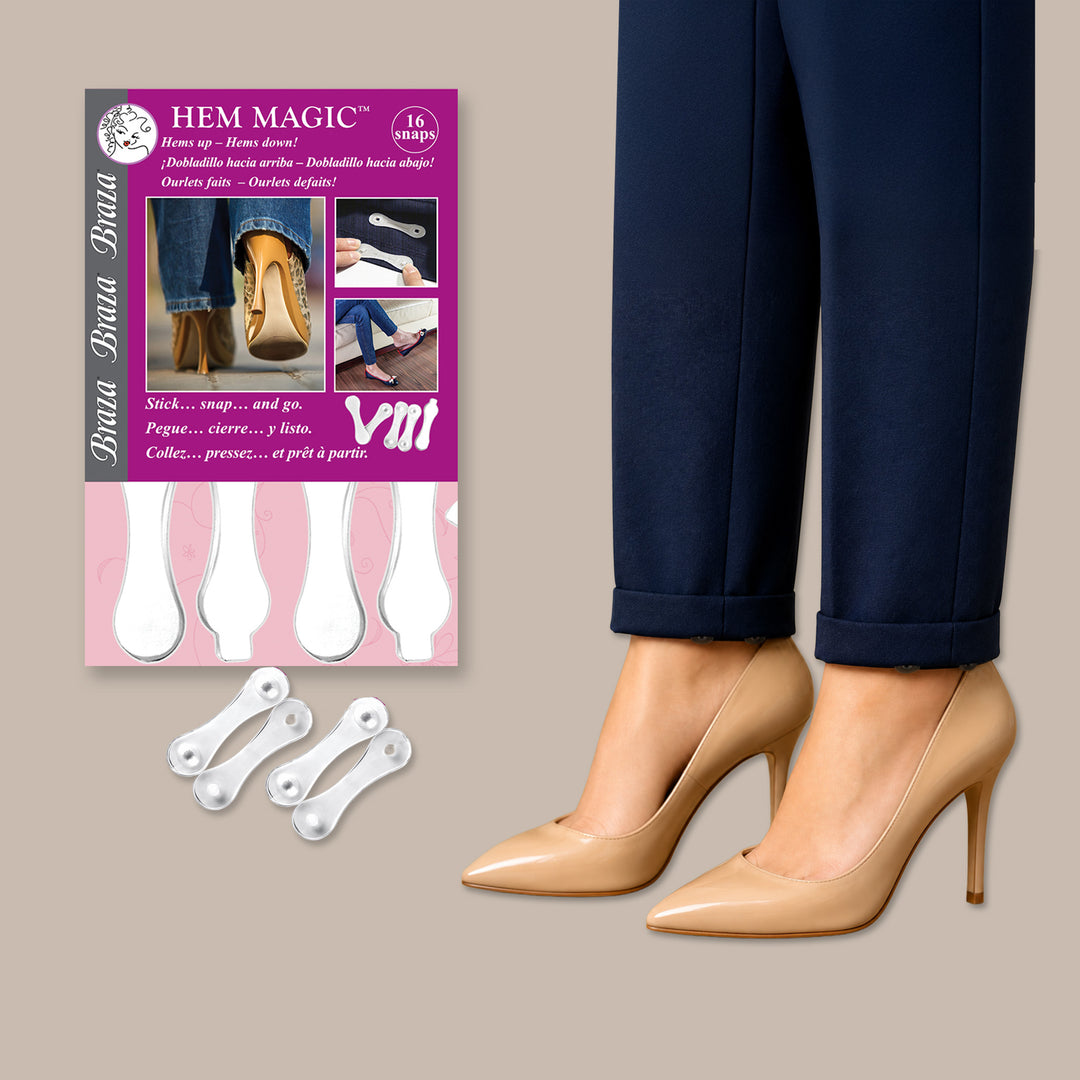 Braza Hem Magic 16PC - Clips for Pants | No-Sew Instant Hem