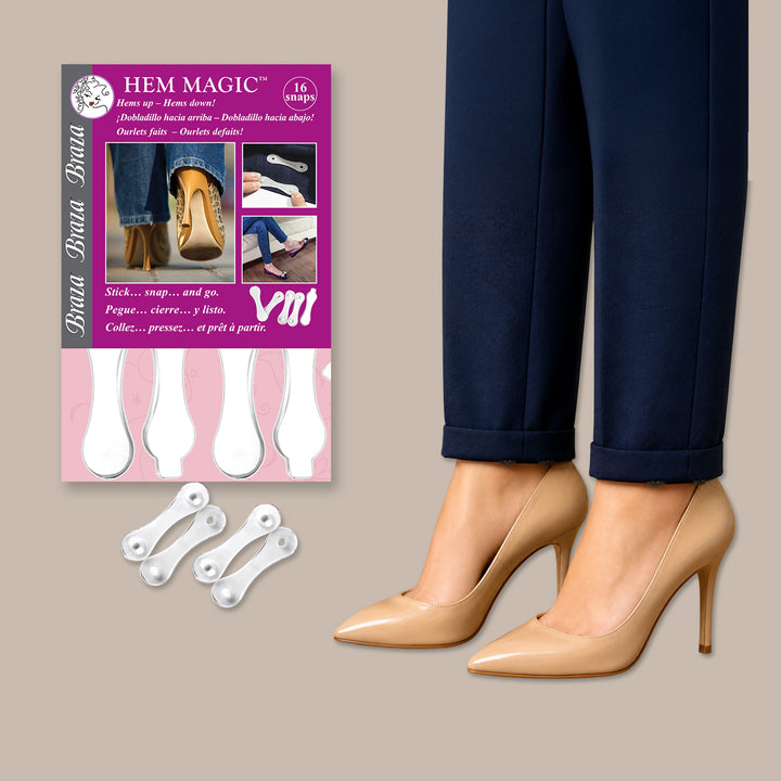 Braza Hem Magic 16PC - Clips for Pants | No-Sew Instant Hem