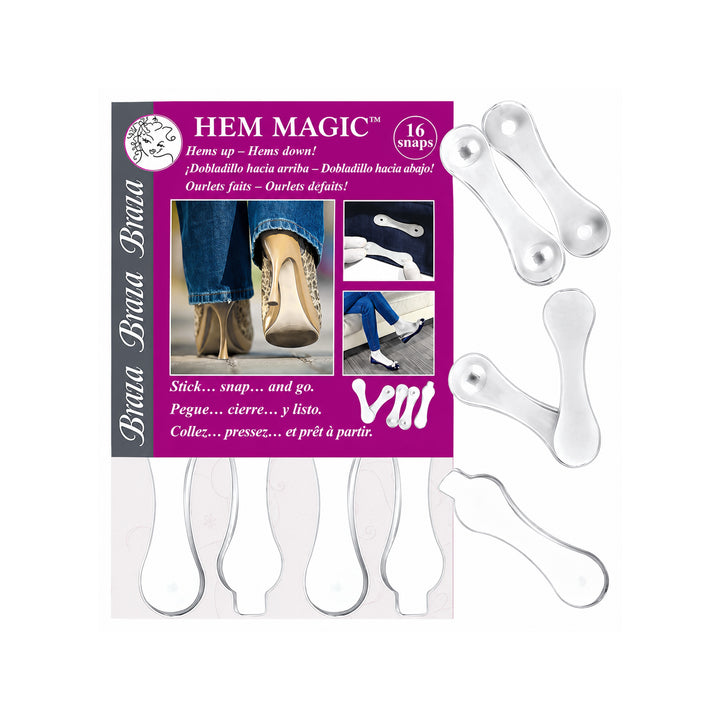 Braza Hem Magic 16PC - Clips for Pants | No-Sew Instant Hem