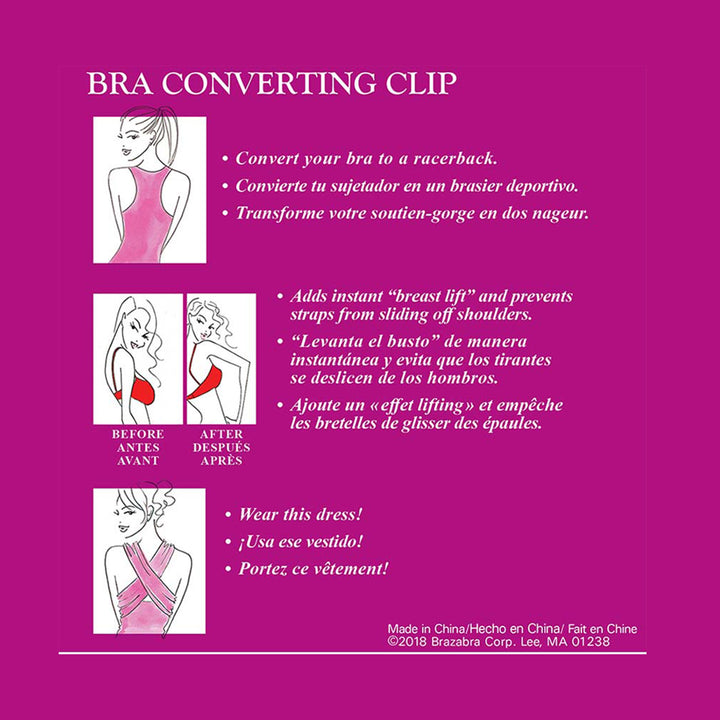 Braza Bra Converter Clip racerback clip for bra straps – product view