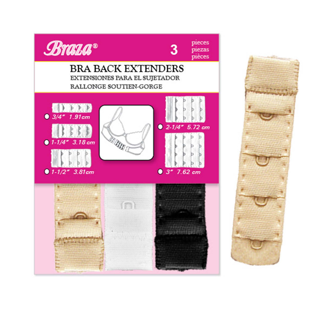 Braza 3-Pack Bra Extenders soft brushed nylon hook extenders – view 11
