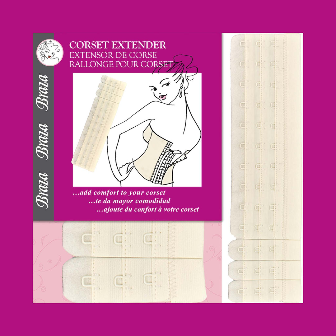 Braza Corset Extender hook extender for tight corsets – packaging