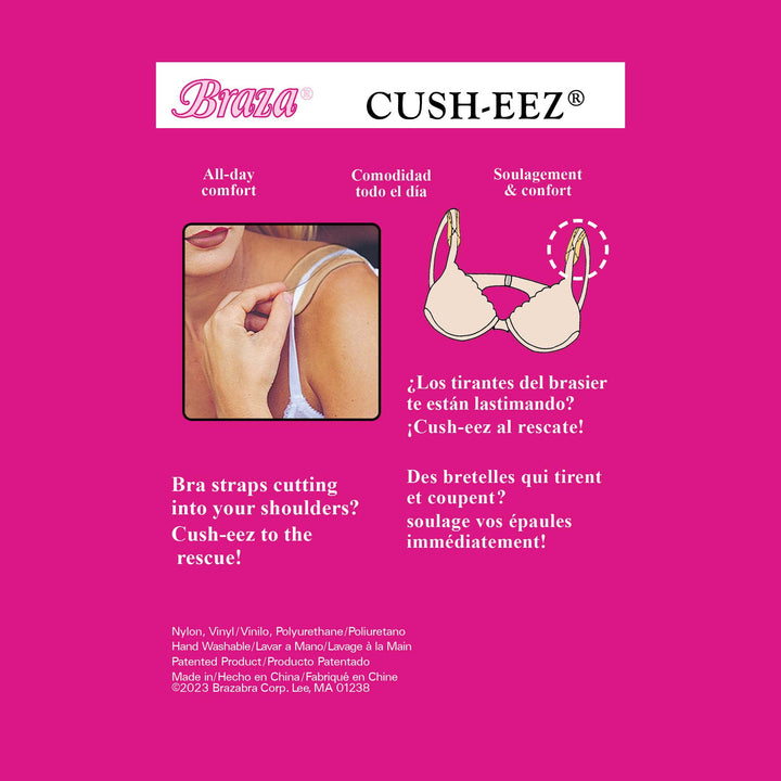 Braza Cusheez bra strap cushions shoulder comfort pads – packaging