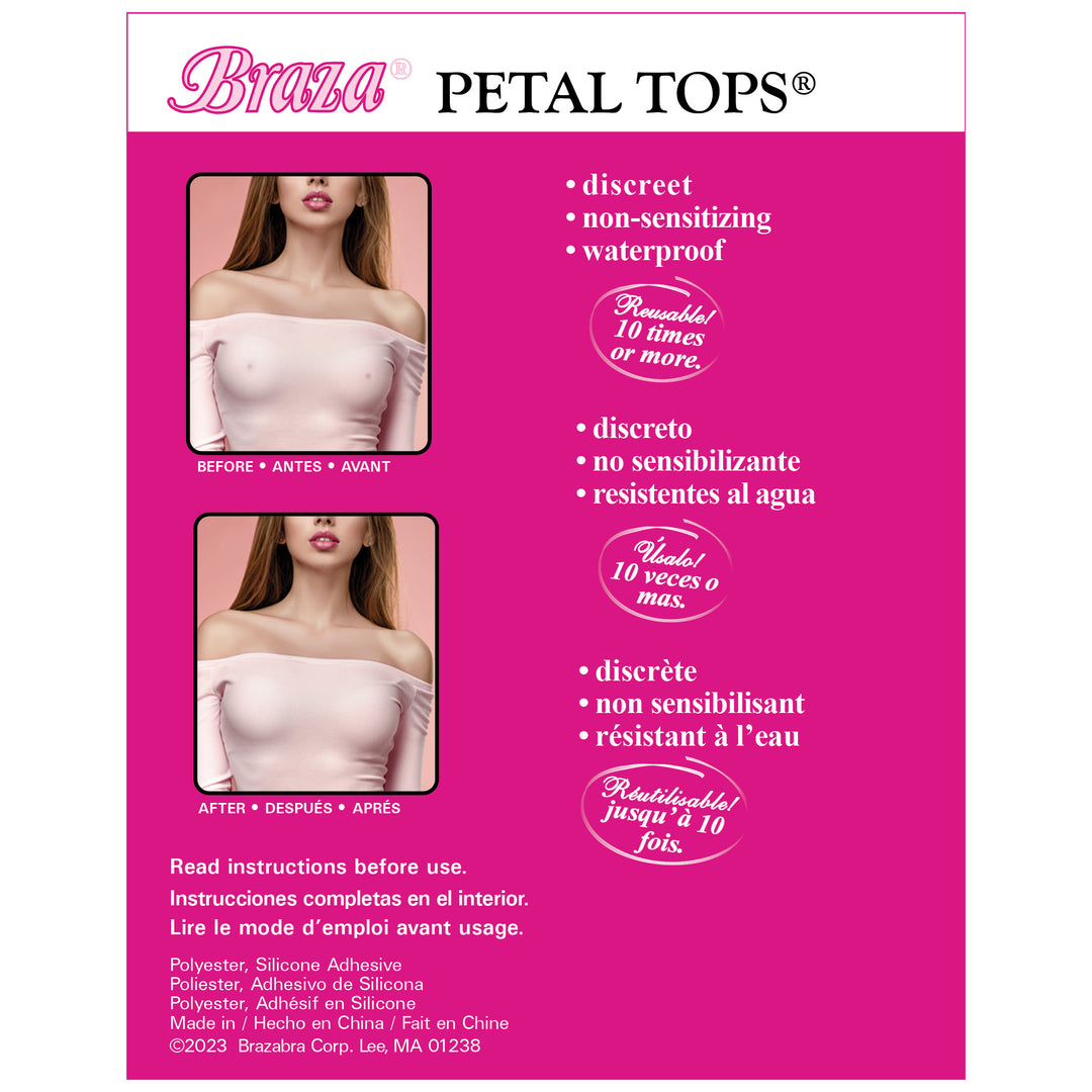 Braza Petal Tops reusable silicone nipple covers breast petals – view 4