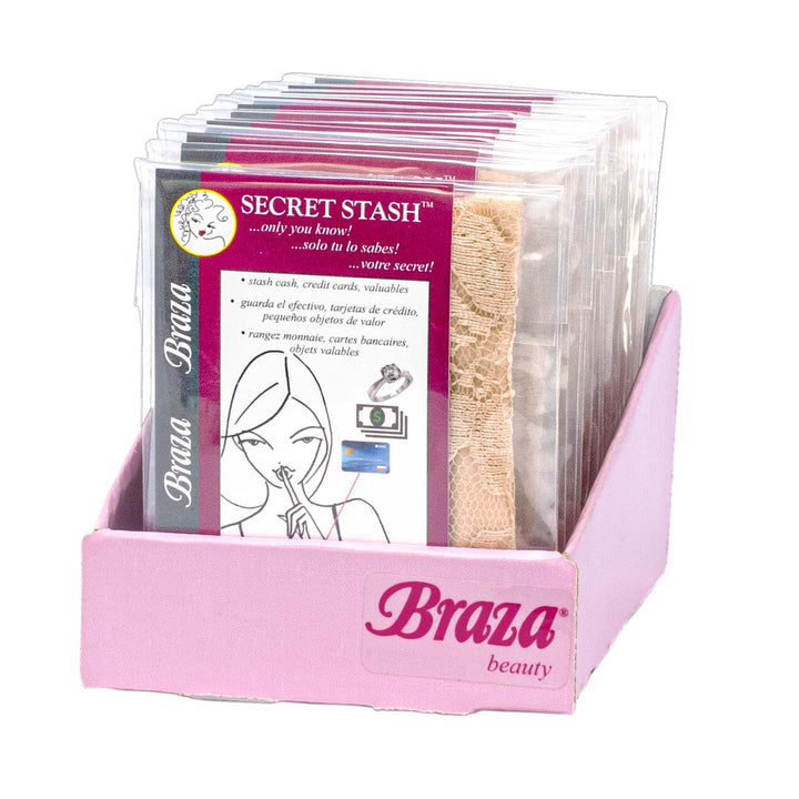 Braza Secret Stash hidden bra pocket for cash and cards