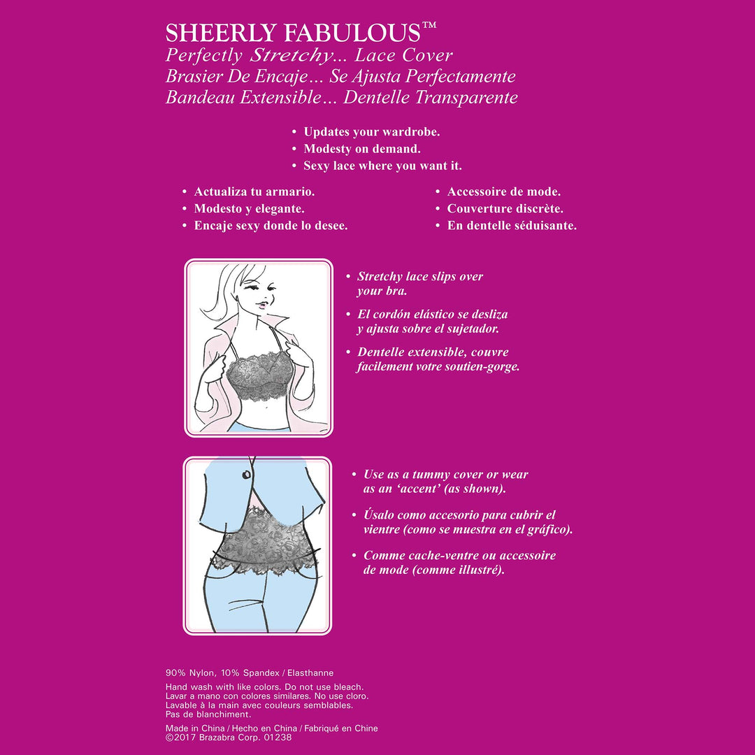 Braza Sheerly Fabulous stretchy lace camisole bra cover