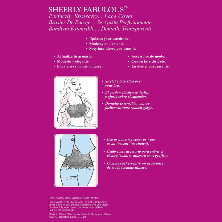 Braza Sheerly Fabulous stretchy lace camisole bra cover