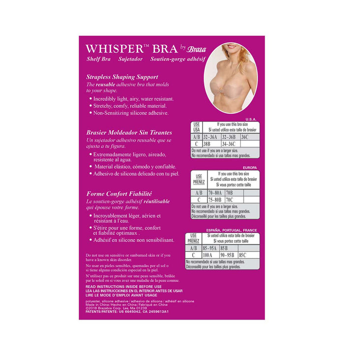 Whisper Bra® - Strapless Silicone Adhesive Bra