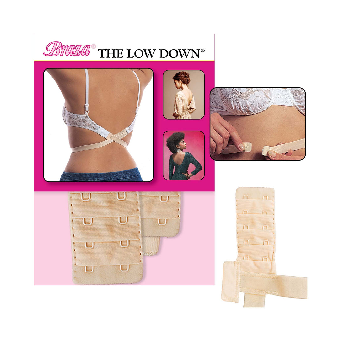 Braza Low Down 2-hook low back bra converter for backless dresses – product view