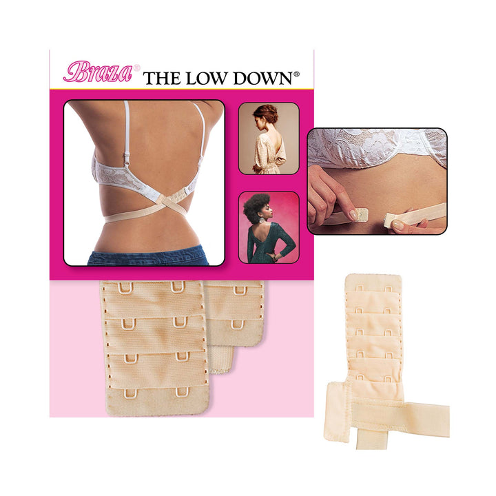 Braza Low Down 2-hook low back bra converter for backless dresses – product view
